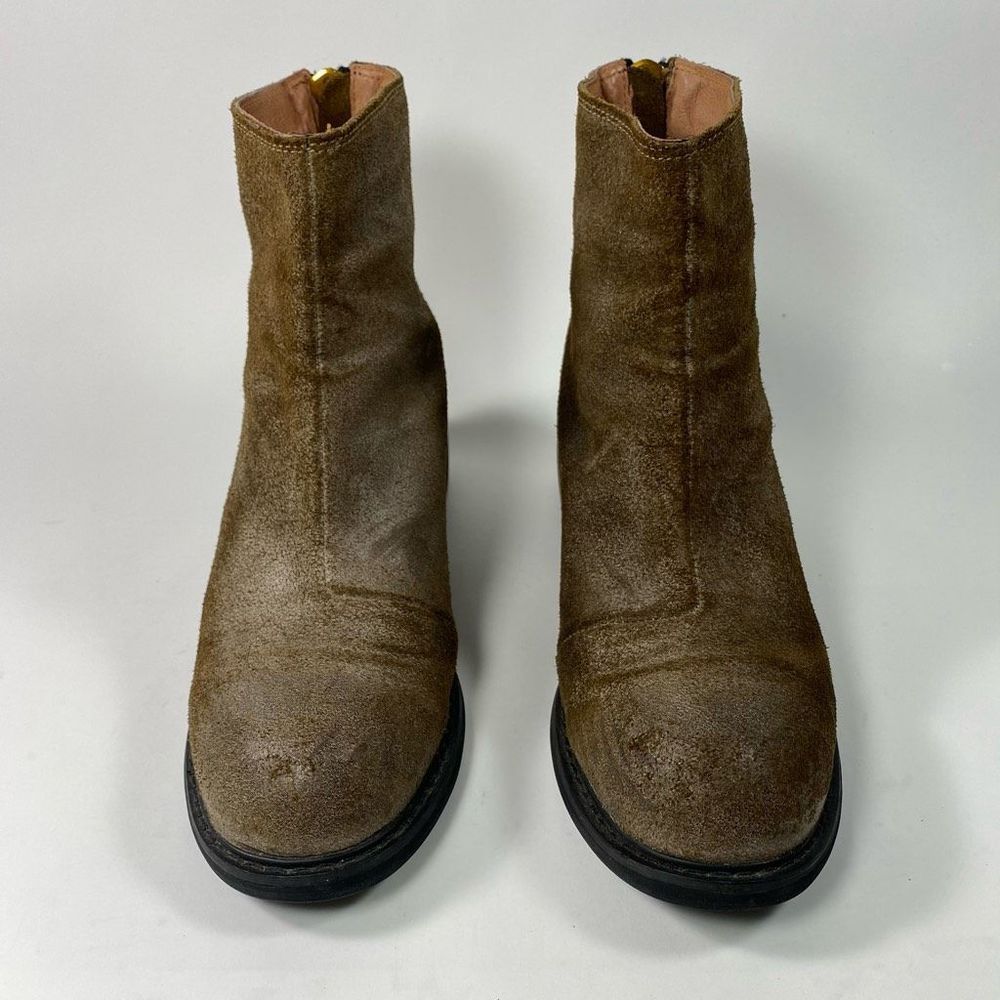 Leather ankle high booties - Picture 2 of 10